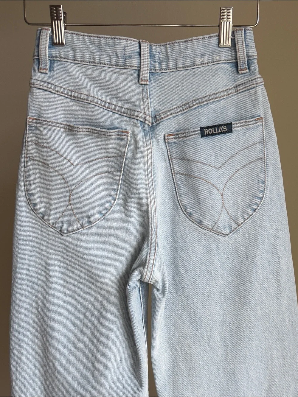 Rolla’s Heidi Jeans Size 24 High Rise Wide Leg Light Wash Denim - Picture 3 of 13